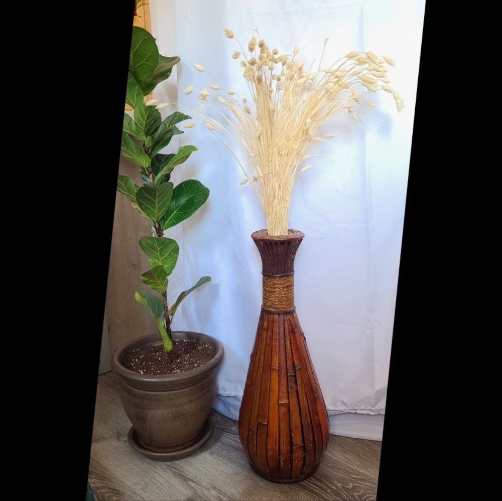 Bamboo Floor Vase - Boho  Style l